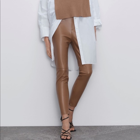ZARA BNWT Faux Leather Leggings - Picture 2 of 8